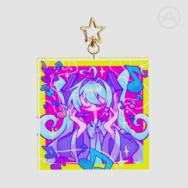 Hatsune Miku Clear Acrylic Keychain
