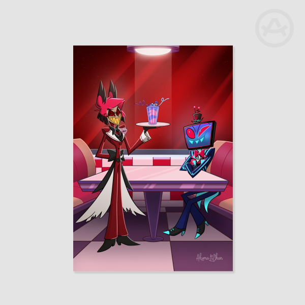 Radiostatic Maid Cafe A4 Print