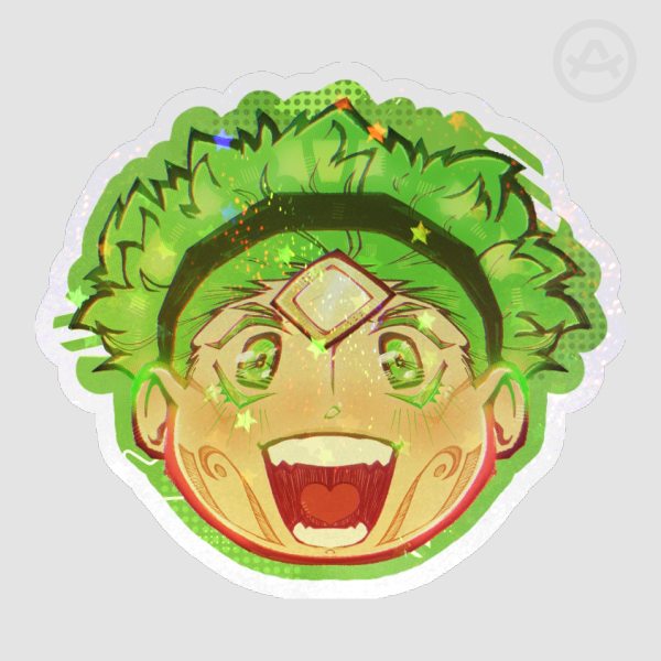 Green Alien Die Cut Sticker