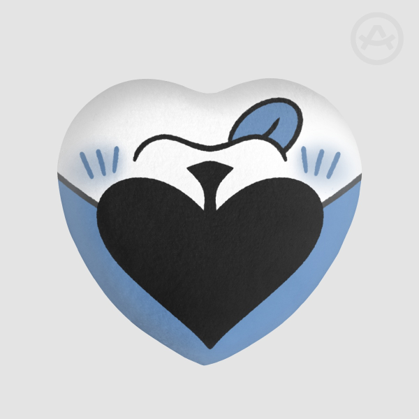 [ Deltarune ] Lancer - Dark World (Heart Shape Plush Badge)