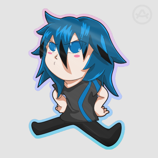 Chibi Kiri Colored Edge Die Cut Sticker