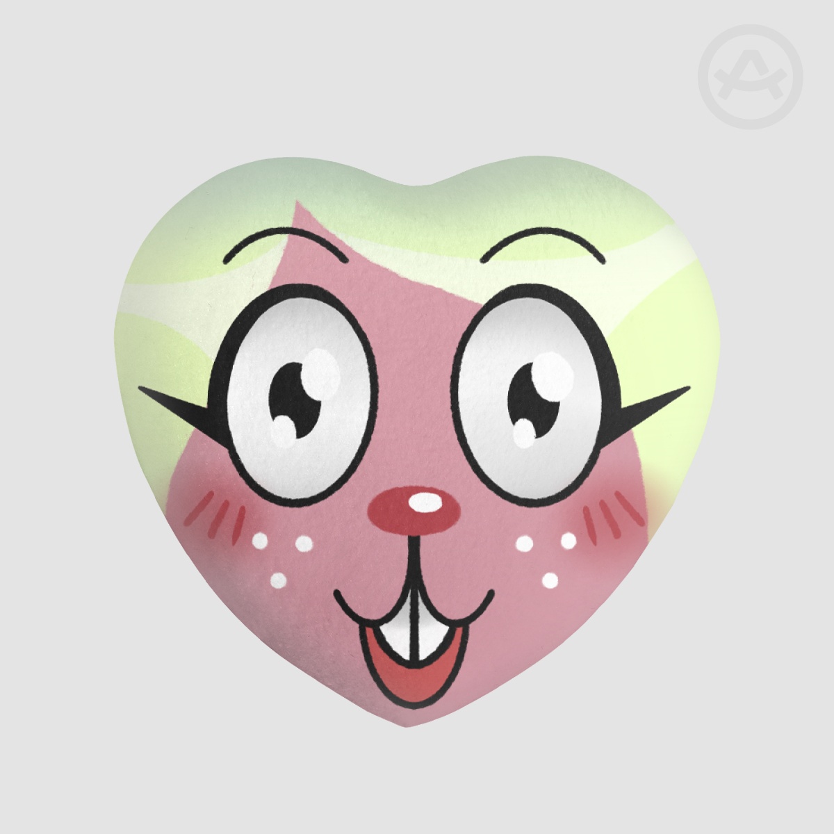 [ Deltarune ] Noelle Holiday - Dark World (Heart Shape Plush Badge)