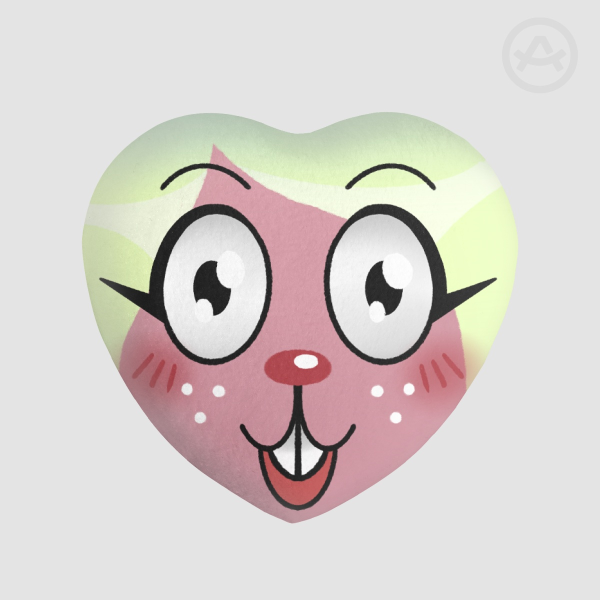 [ Deltarune ] Noelle Holiday - Dark World (Heart Shape Plush Badge)