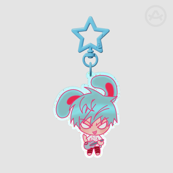 Till Bunny Glittery Keychain