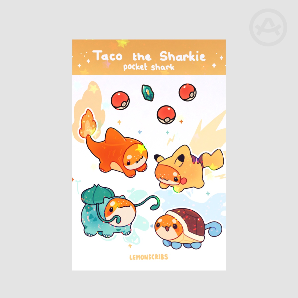 Pocket shark Sticker Sheet
