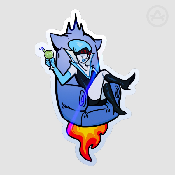 [Deltarune] Queen Holographic Sticker