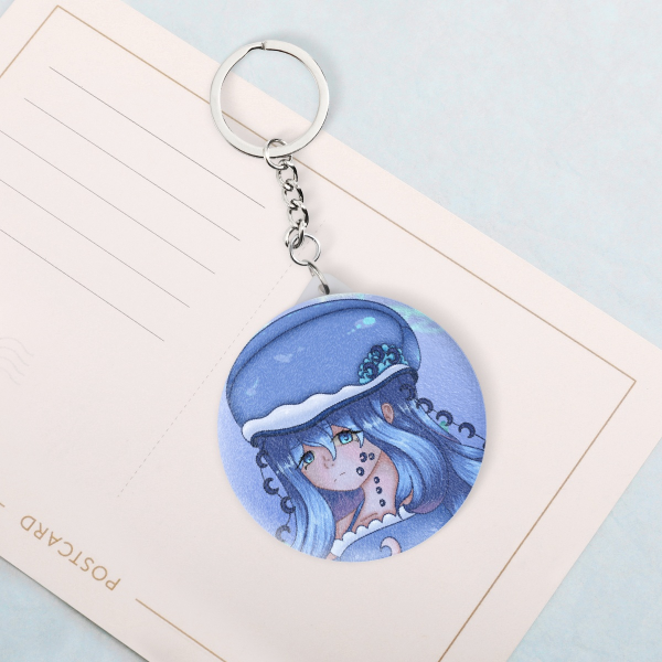 Althea Plush Badge Mirror Keychain