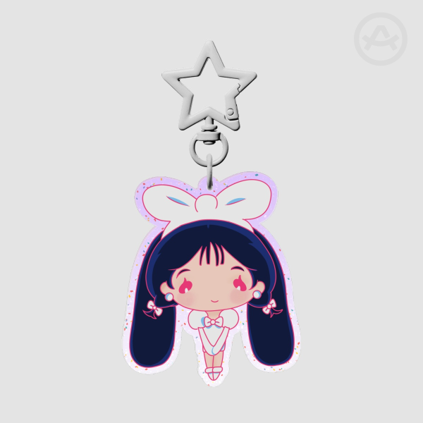 Sua Bunny Glittery Keychain