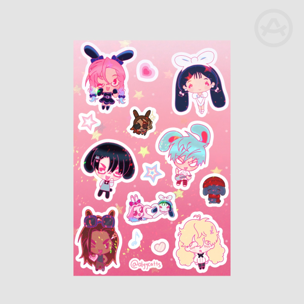 Alien Stage Bunny Holo Sticker Sheet
