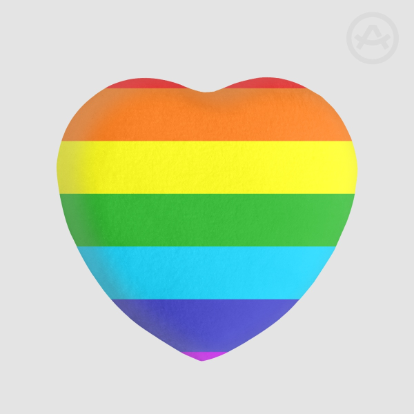 Rainbow Heart Pride Pin