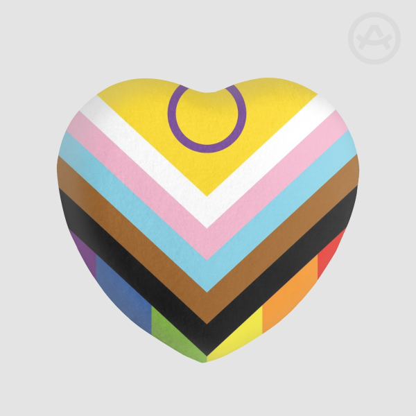 Intersex Inclusive Heart Pride Pin