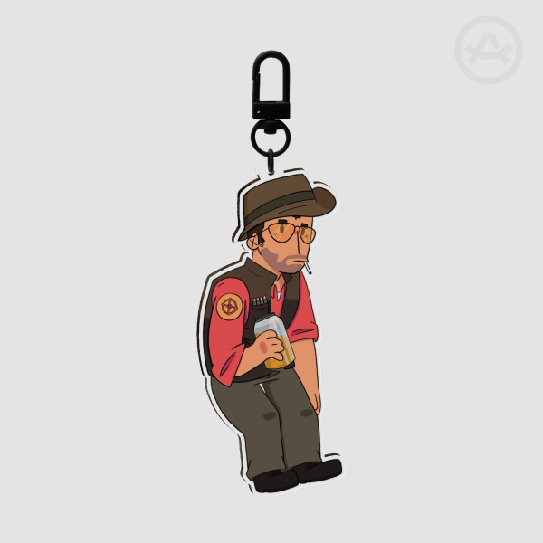 TF2 Sniper Clear Acrylic Keychain