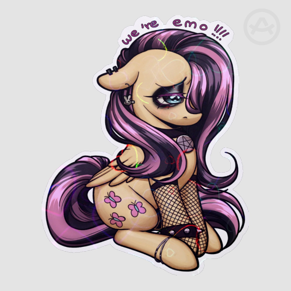 Emo Fluttershy - Sticker