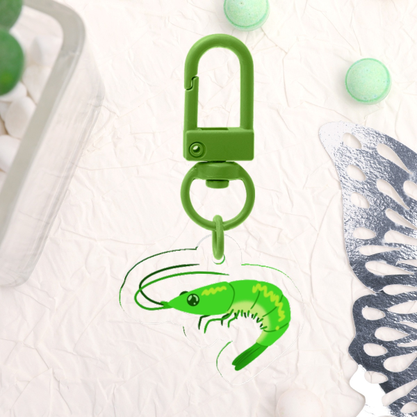 Radioactive shrimp keychain
