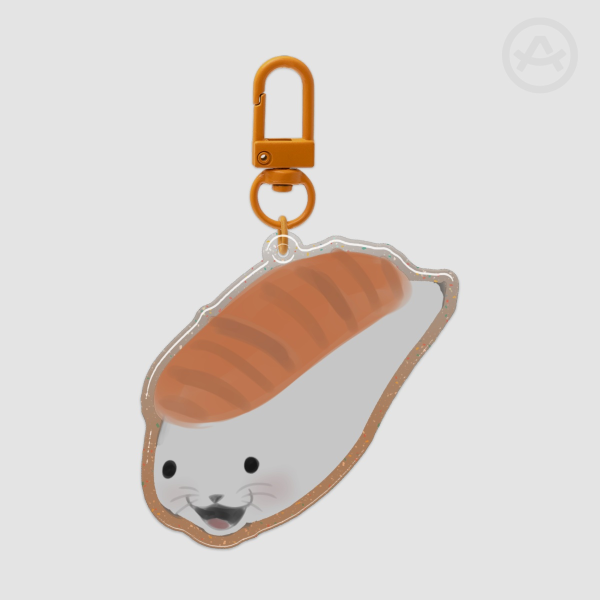 Salmon Sushi Seal Keychain