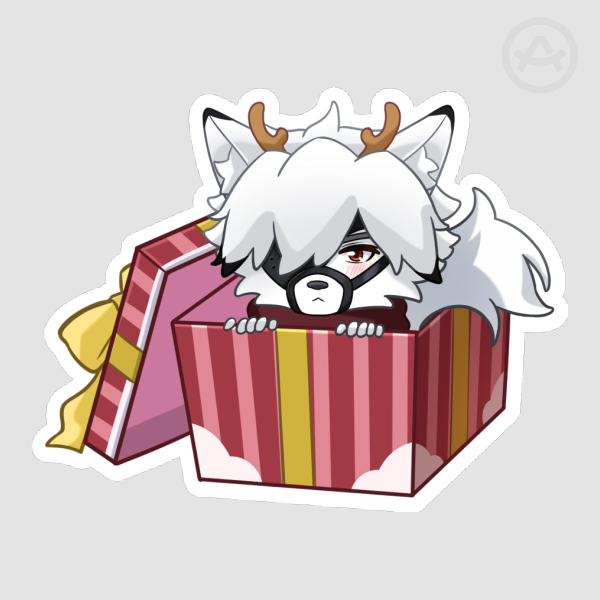 lycaon Colored Edge Die Cut Stickers