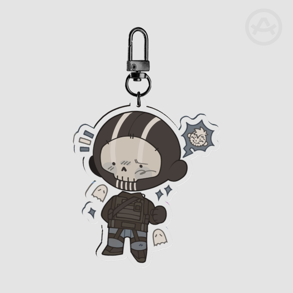 Ghost Chibi | Clear Acrylic Keychain