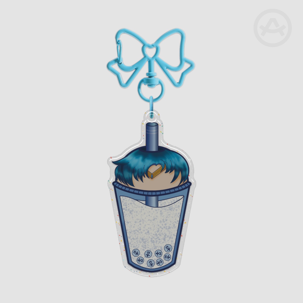 Smart Guardian Glitter Boba Keychain