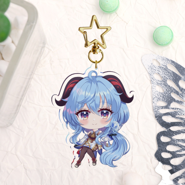Ganyu (Genshin Impact) Clear Acrylic Keychain