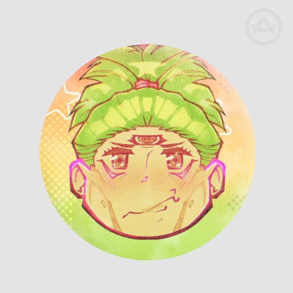 Red alien Plush Badge