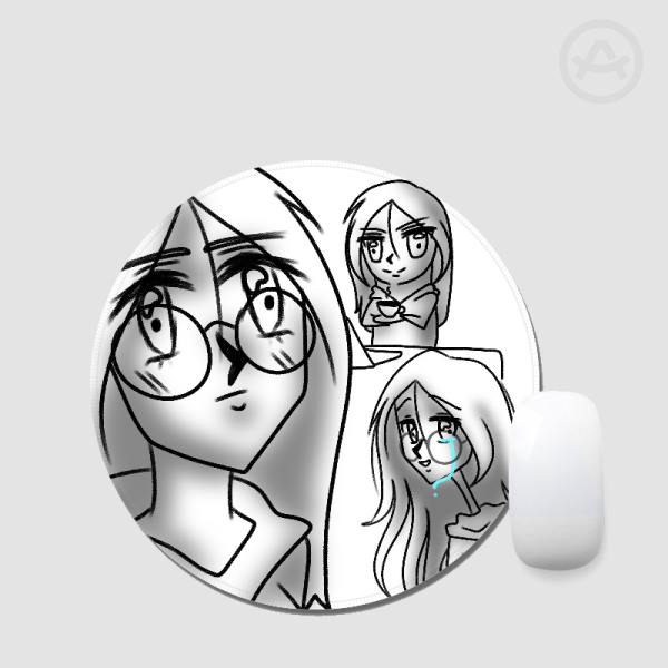 Antitis.PNG "anime" || Round Mouse Pad