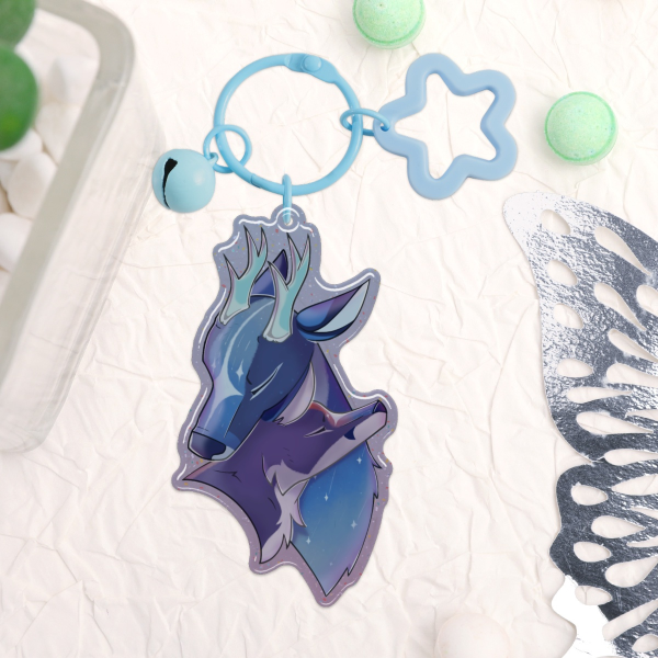 Divine Fine Wine (Epoxy Glitter Acrylic Keychain)