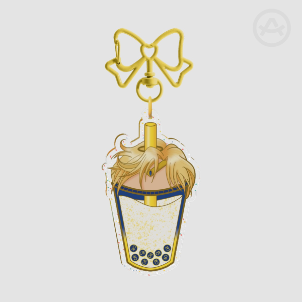 Flirty Guardian Glitter Acrylic Keychains