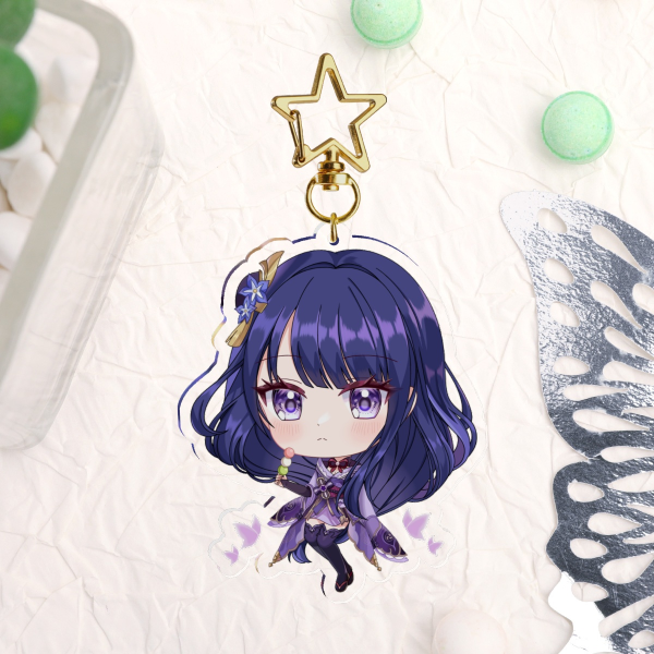 Raiden Shogun (Genshin Impact) Clear Acrylic Keychain