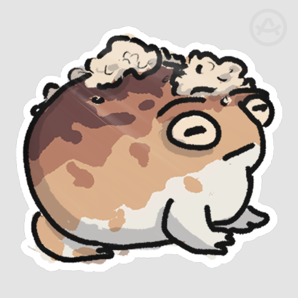 Dessert Rain Frog Sticker