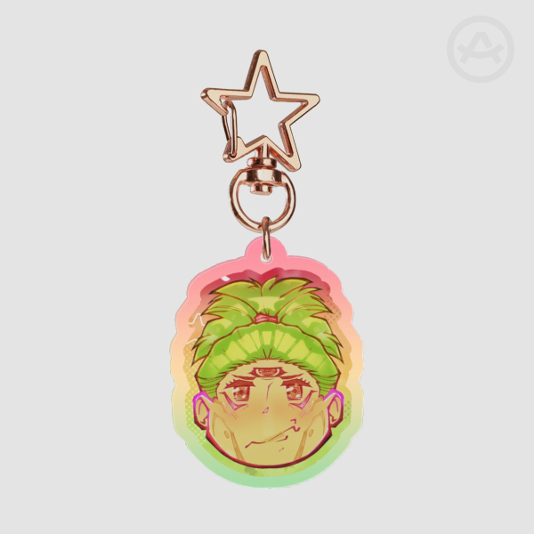 Red alien Clear Acrylic Keychain