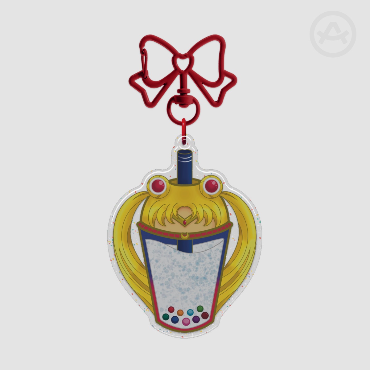 Crybaby Guardian Boba Glitter Keychain