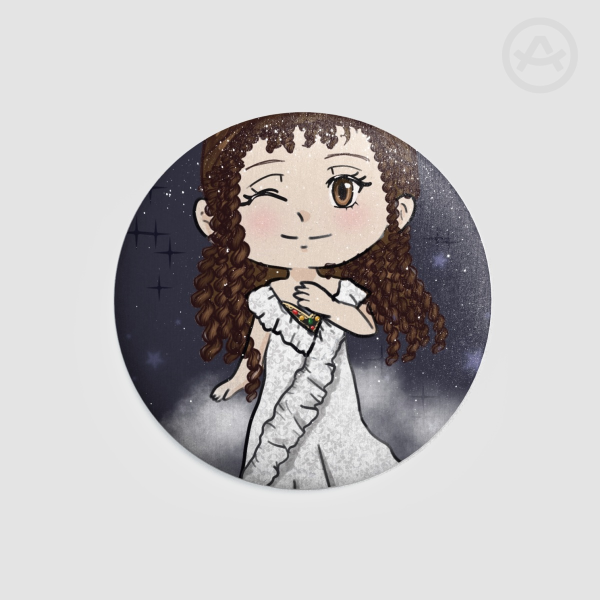 Christine Round Badges (Button Pins)