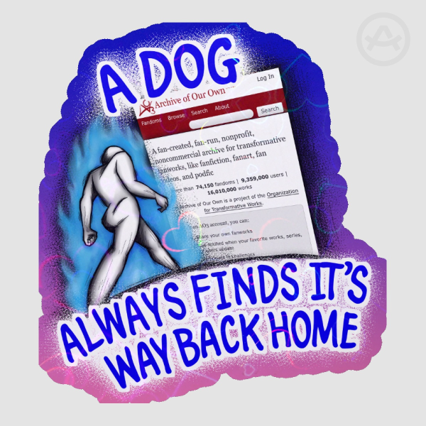 A Dog Always Finds Its Way Back Home Sticker