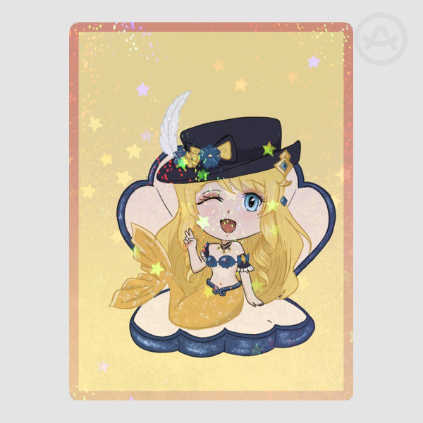 Navia mermaid Colored Edge Die Cut Stickers