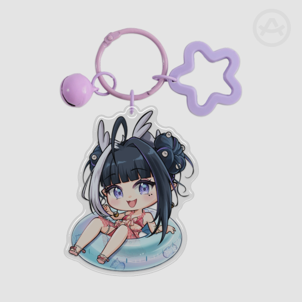 Epoxy Clear Acrylic Keychains Mana Summer