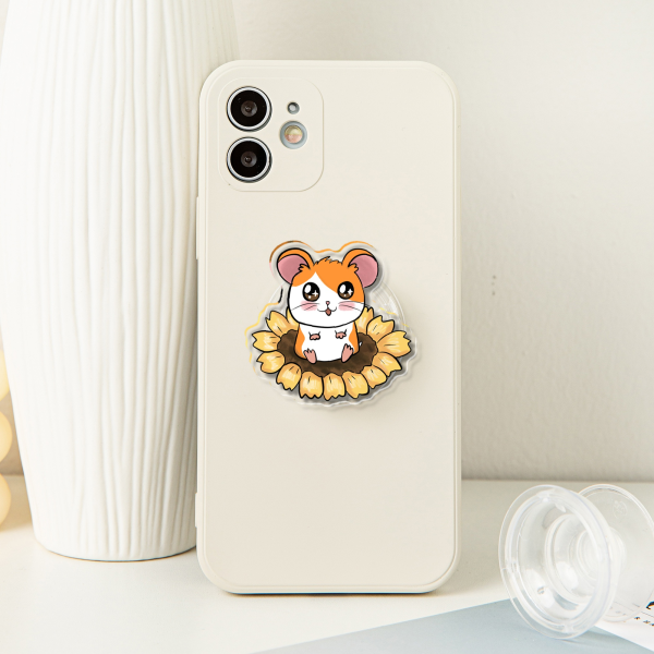 Hamtaro  Acrylic Airbag Phone Holder - 1.96"(50mm), Clear