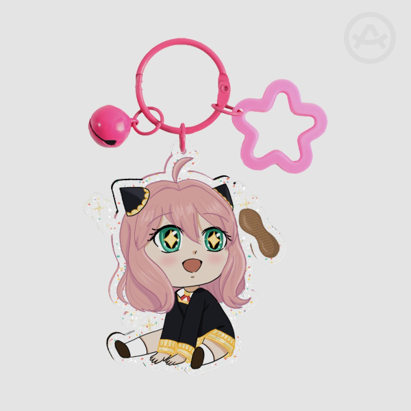 Anya Glitter Acrylic Keychains