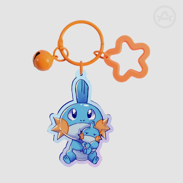 Mudkip (ft. mini mudkip!) Charm