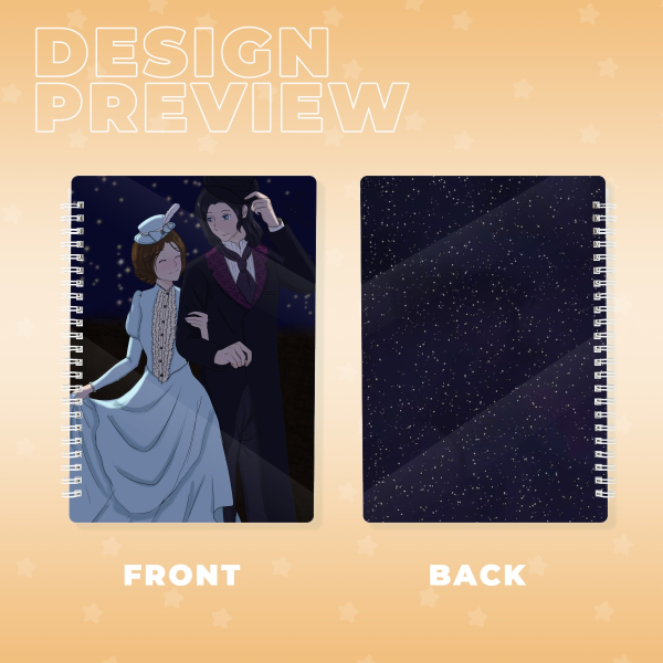 Dracula and Mina PVC Double-side Spiral Notebook