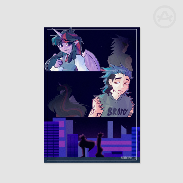 Twilight Sparkle x Mordecai Poster