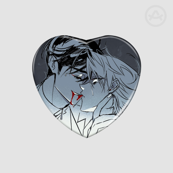IvanTill Heart Shape Holographic Badges