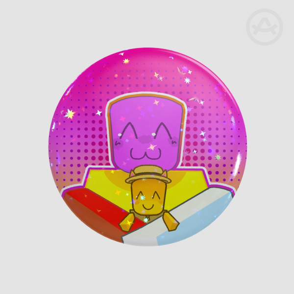 Skittles with Cat Thomas - Roblox HWWHP - Round Badges (Button Pins)