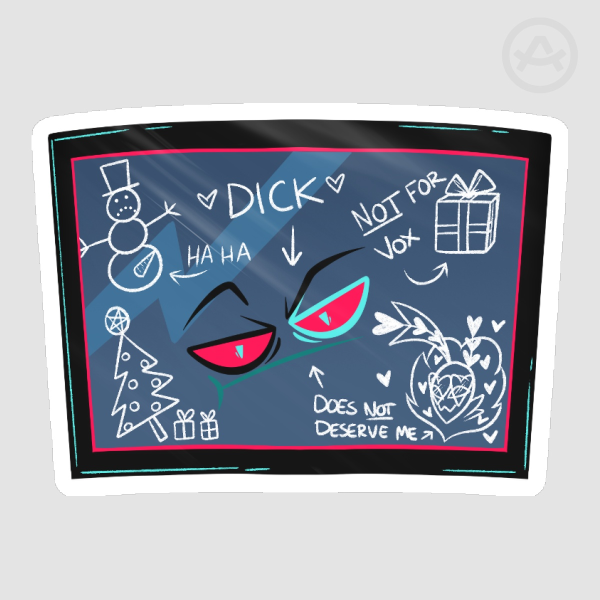 Vox Christmas Glossy Sticker 64mm x 47mm