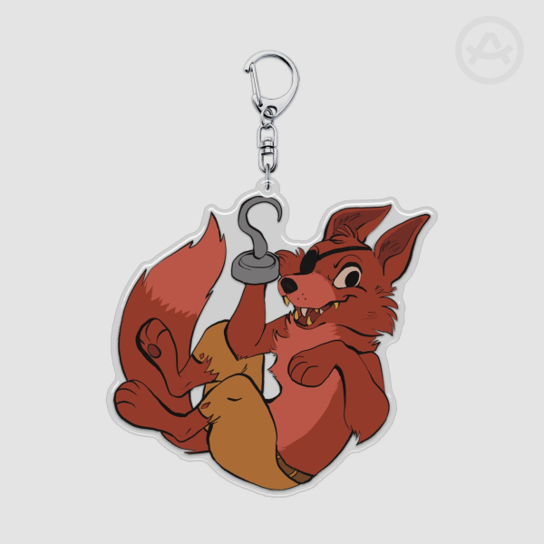 Foxy 3.5" Acrylic Epoxy Keychain