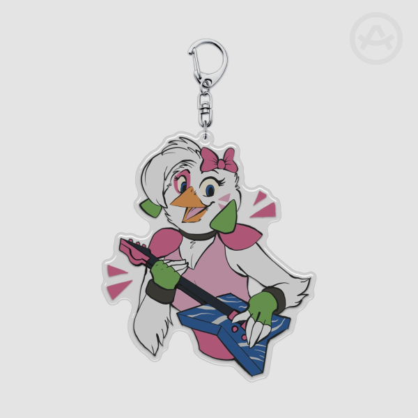 Glam Rock Chica 3.5" Acrylic Epoxy Keychain