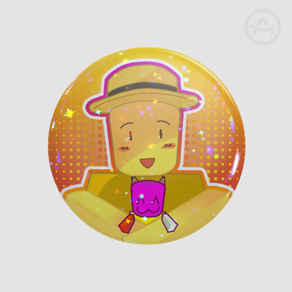 Thomas with Cat Skittle - Roblox HWWHP - Round Badges (Button Pins)