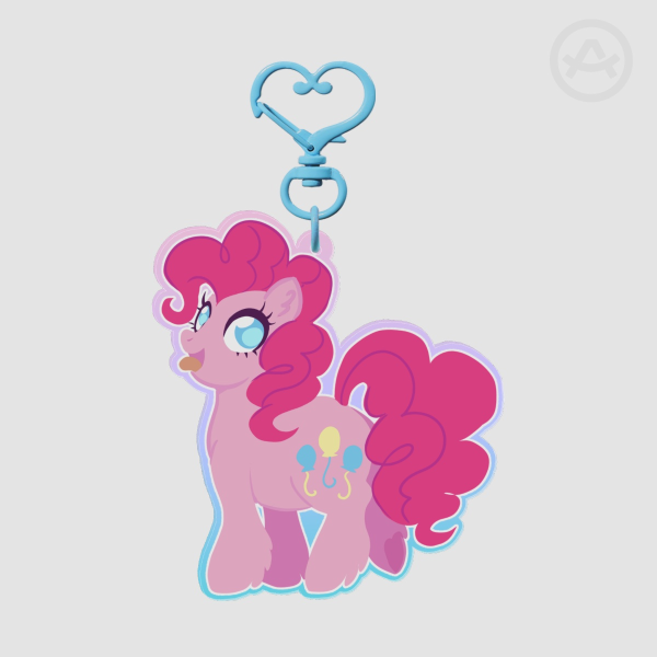 Pinkie pie Colored edge keychain