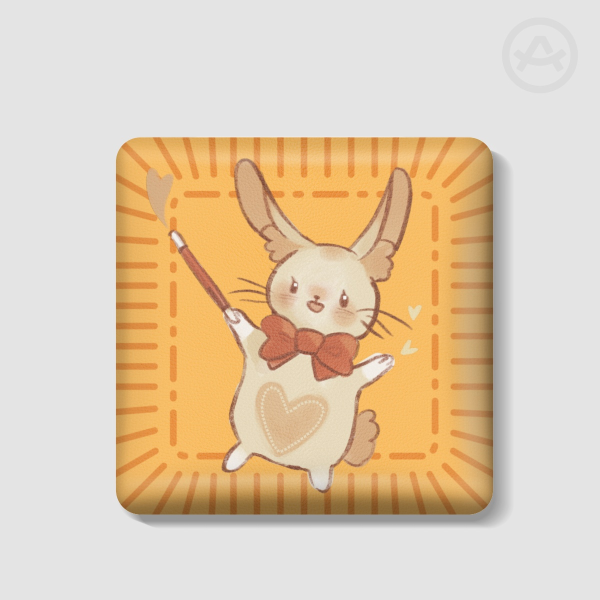 Ania Bunny 2024 Autumn Rectangular PU Badges - 2.28"(58mm)