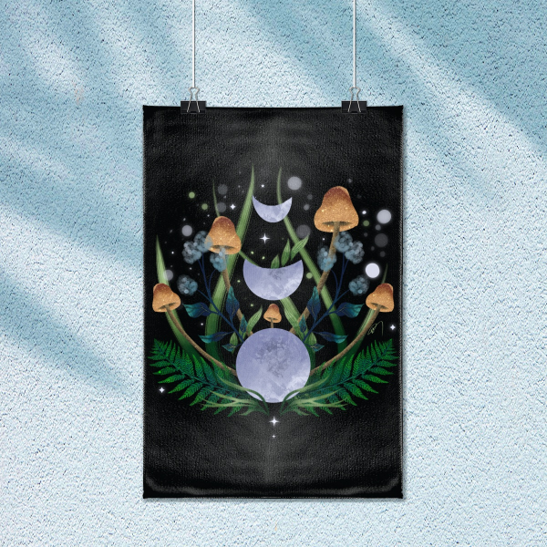 Smaller Moon-phase Hanging Tapestry