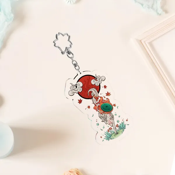 Okami - The Sun Rises -  Clear Acrylic Keychain